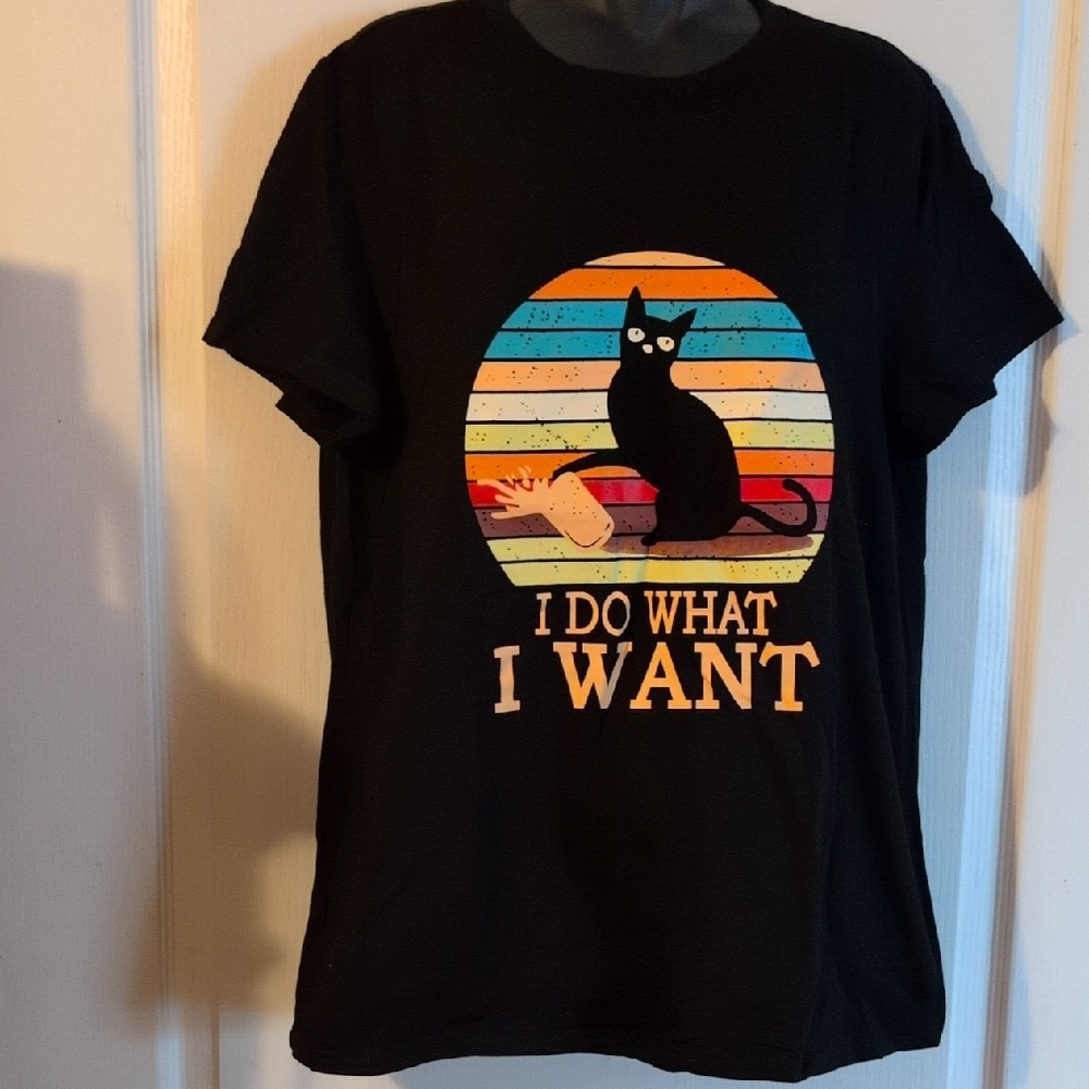 MISSLOOK Black Cat Attitude T-Shirt